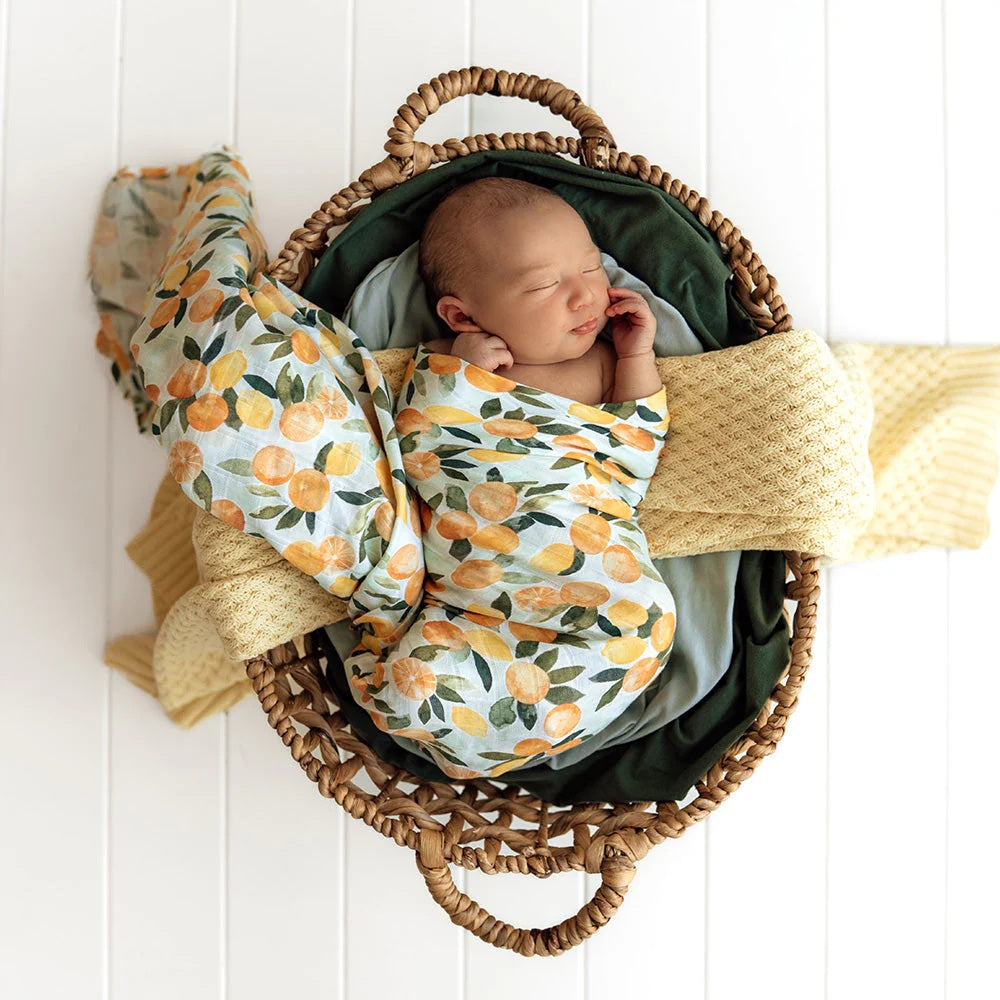 Snuggle Hunny Organic Muslin Wrap Citrus Squeeze