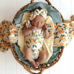 Load image into Gallery viewer, Snuggle Hunny Short Sleeve Organic Bodysuit With Frill Sunny Citrus [sz:0000]
