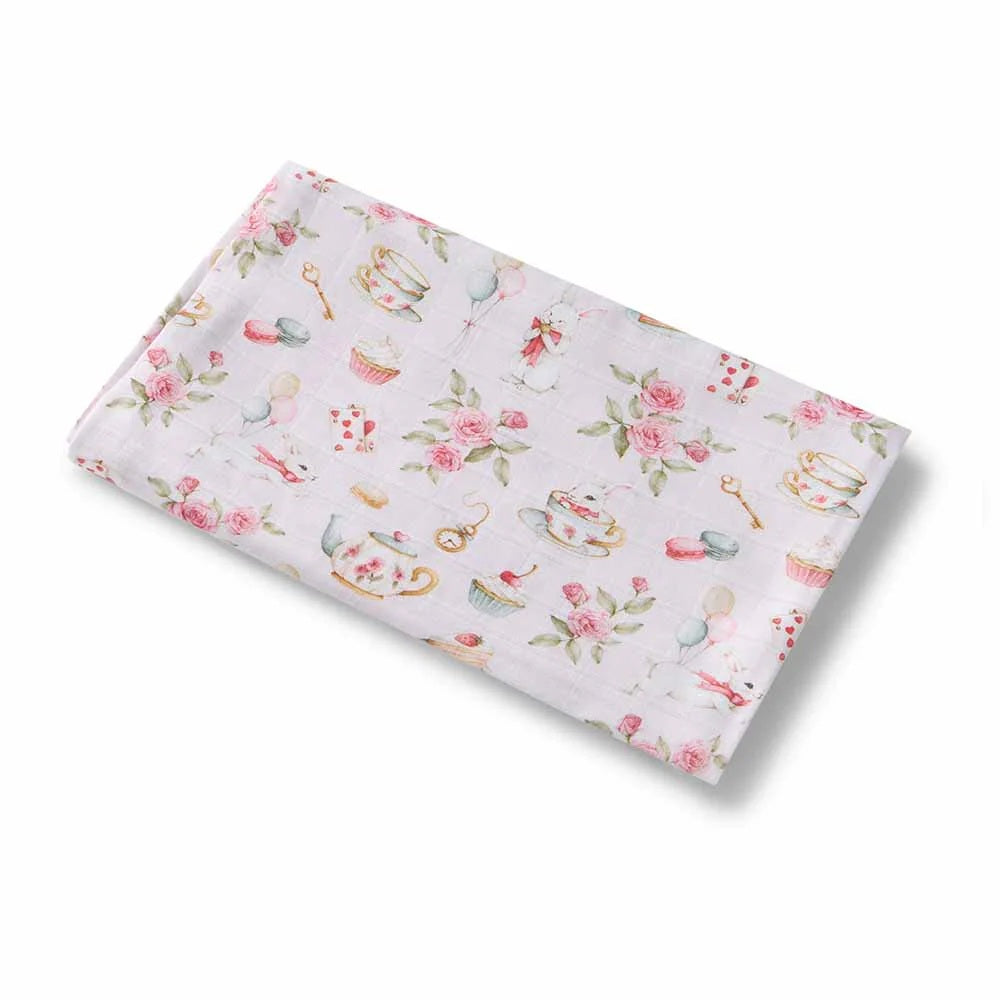 Snuggle Hunny Organic Muslin Wrap Alice's Tea Party
