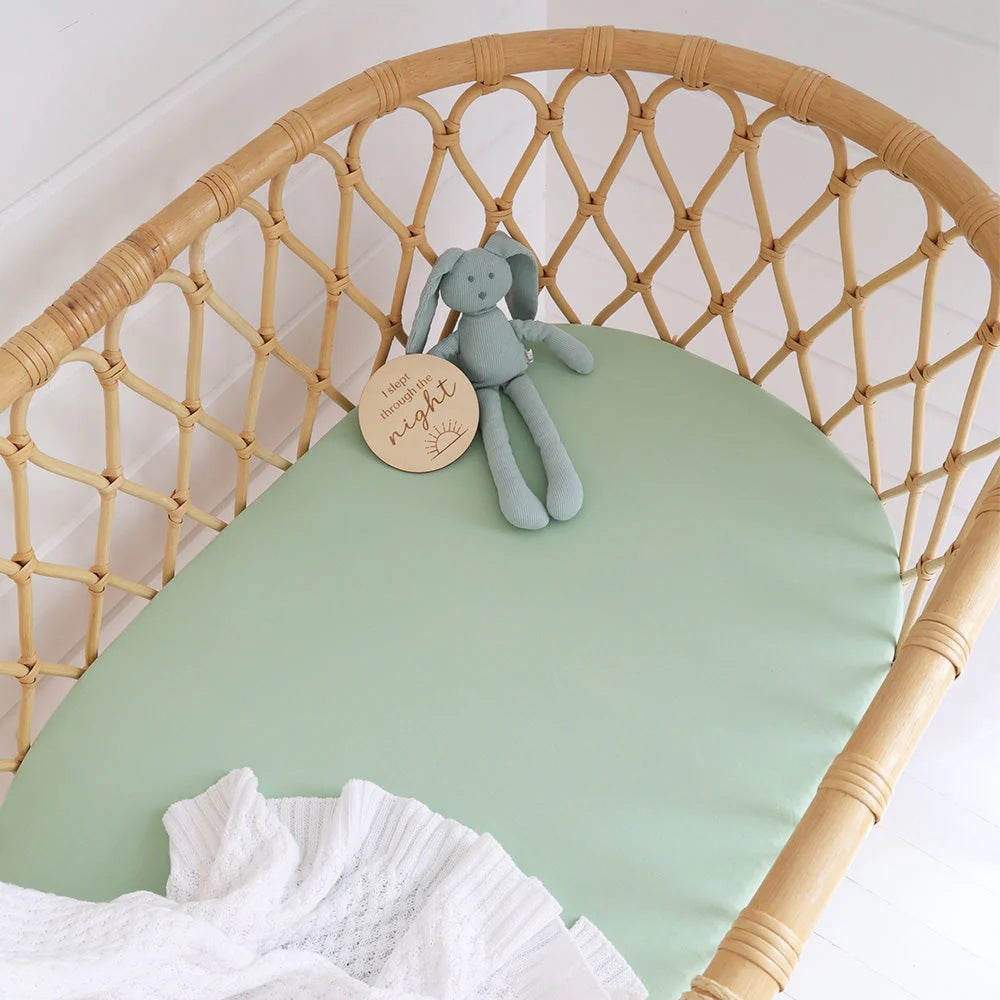 Mint Organic Bassinet Sheet / Change Pad Cover