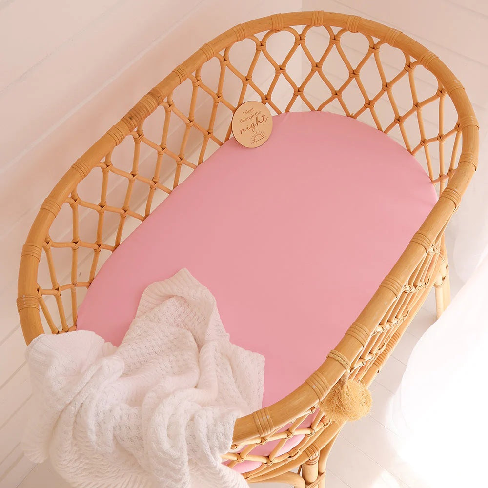 Bubblegum Organic Bassinet Sheet / Change Pad Cover