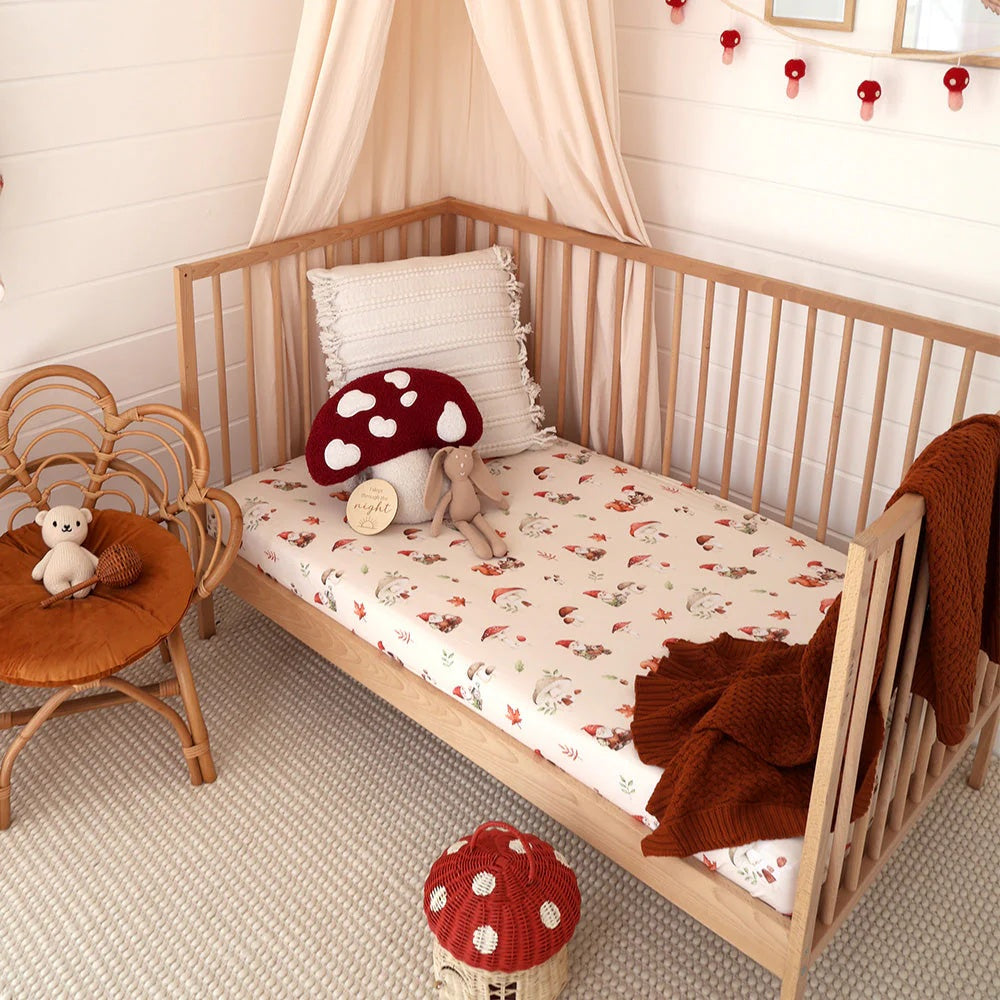 Gnomes Organic Fitted Cot Sheet