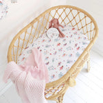 Load image into Gallery viewer, Fairy Garden Organic Bassinet Sheet / Change Pad Cover
