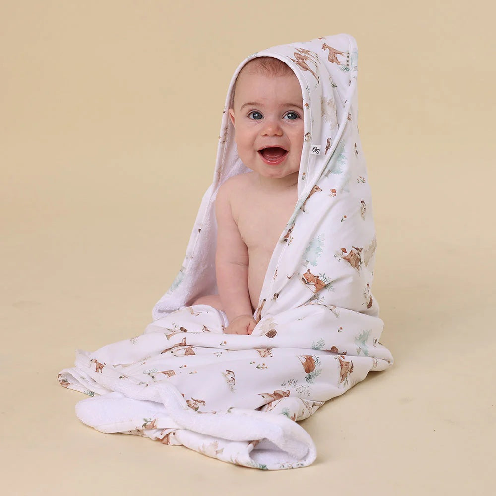 Woodland Tales Organic Hooded Baby Towel