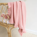 Snuggle Hunny Rosa Ruffle Knit Organic Baby Blanket