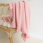 Load image into Gallery viewer, Snuggle Hunny Rosa Ruffle Knit Organic Baby Blanket
