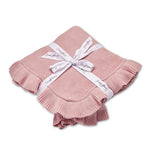 Load image into Gallery viewer, Snuggle Hunny Rosa Ruffle Knit Organic Baby Blanket
