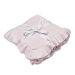 Load image into Gallery viewer, Snuggle Hunny Blush Pink Ruffle Knit Organic Baby Blanket
