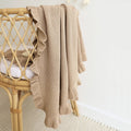Snuggle Hunny Hazelnut Ruffle Knit Organic Baby Blanket