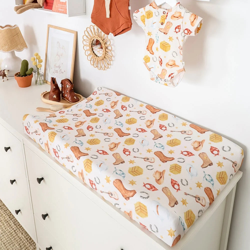 Snuggle Hunny Cowboys Organic Bassinet Sheet/change Pad Cover