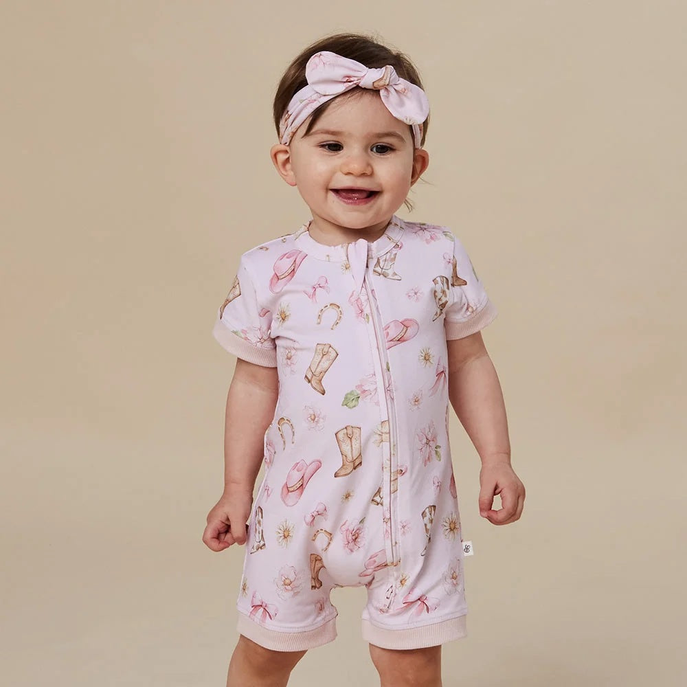 Snuggle Hunny Boots & Bows Organic Snuggle Shortie [sz:newborn (0000)]