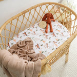 Load image into Gallery viewer, Snuggle Hunny Wild Horses Organic Bassinet Sheet/change Pad Cover
