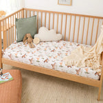 Load image into Gallery viewer, Snuggle Hunny Wild Horses Organic Fitted Cot Sheet
