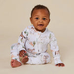 Load image into Gallery viewer, Snuggle Hunny Wild Horses Organic Snugglesuit Convertible Romper [sz:newborn (0000)]
