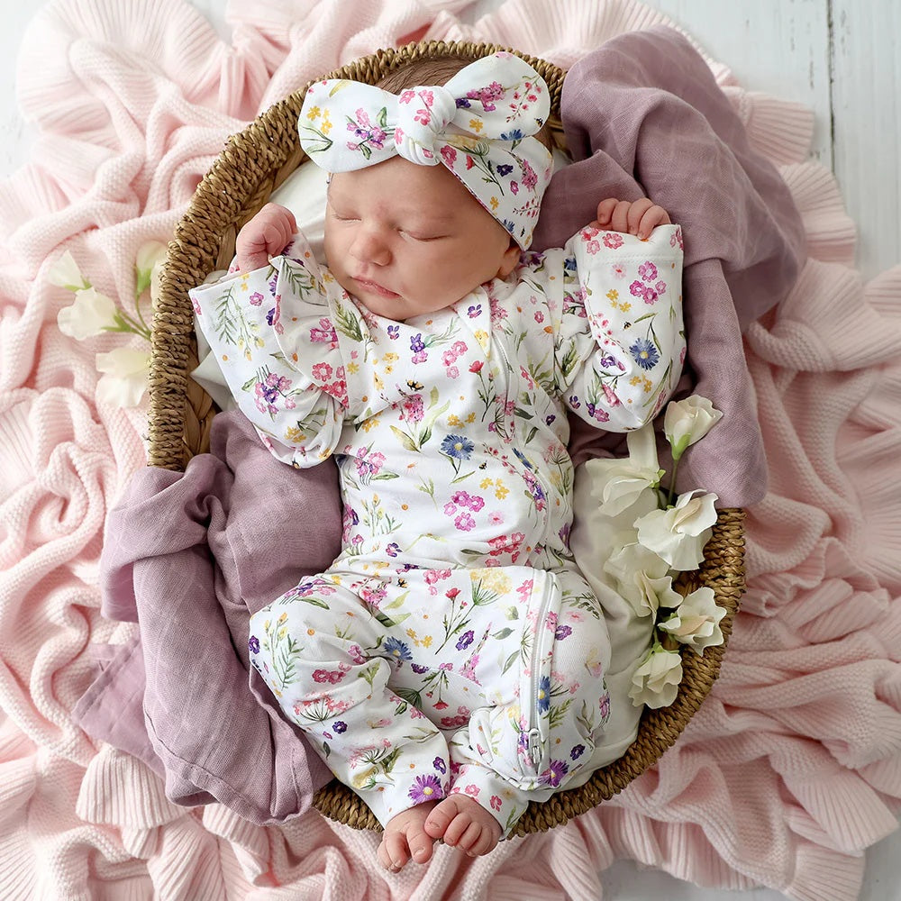 Snuggle Hunny Gracie Organic Snugglesuit Convertible Romper [sz:newborn (0000)]