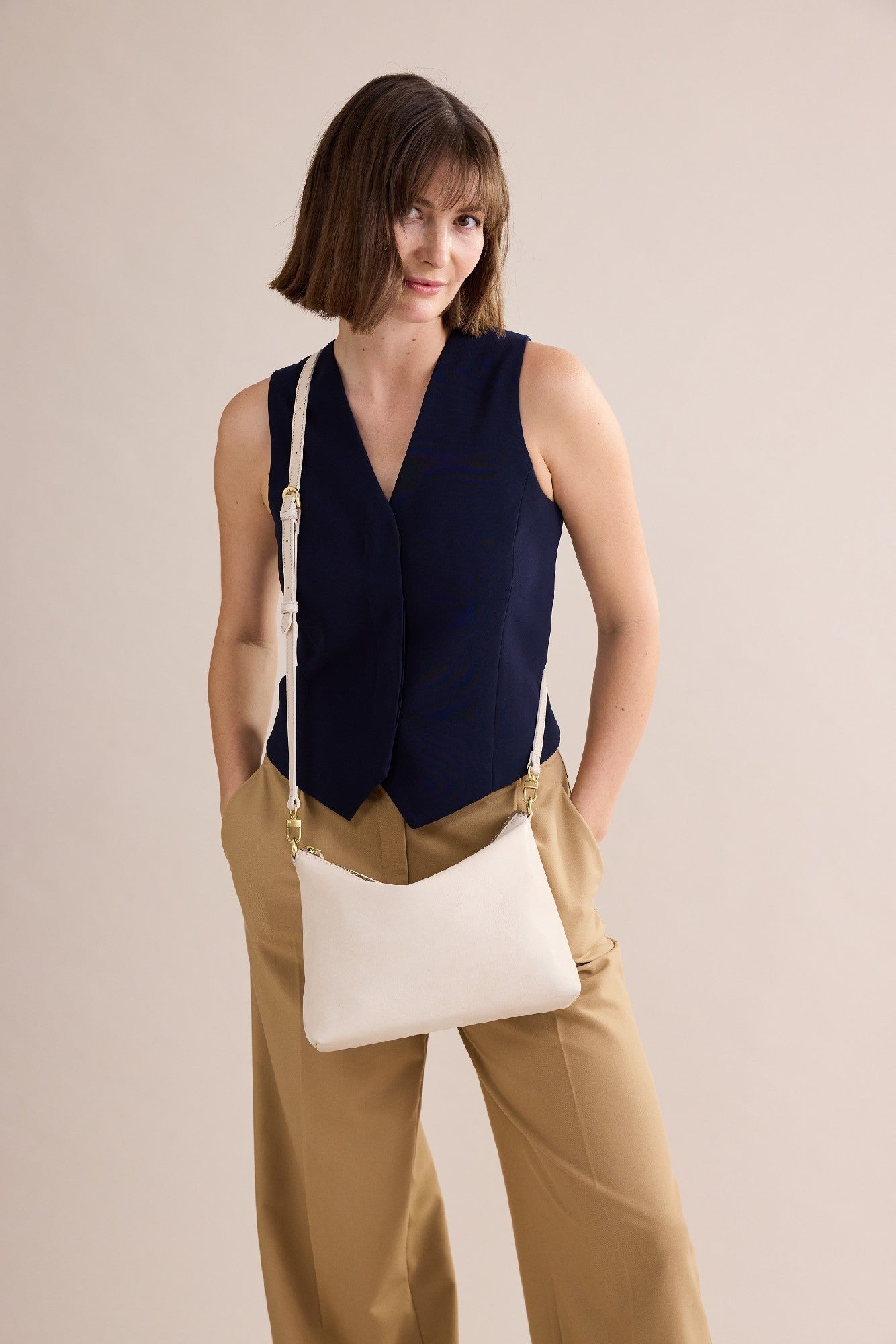 Juju & Co Augusta Crossbody Bag Ivory
