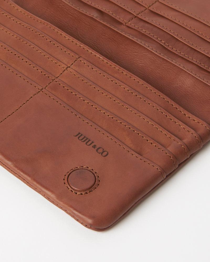 Juju & Co Large Capri Wallet Cognac