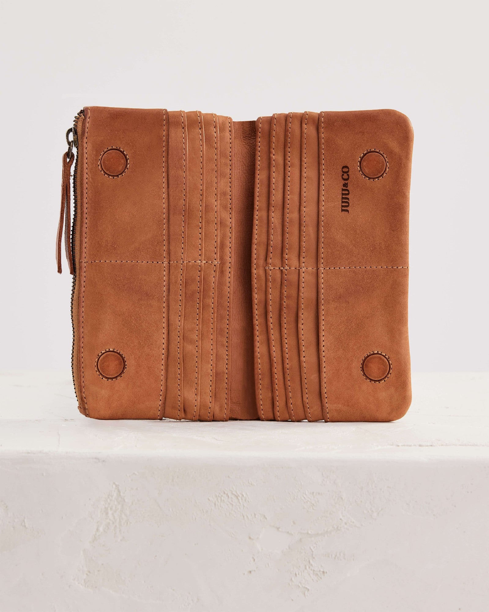 Juju & Co Large Capri Wallet Tan