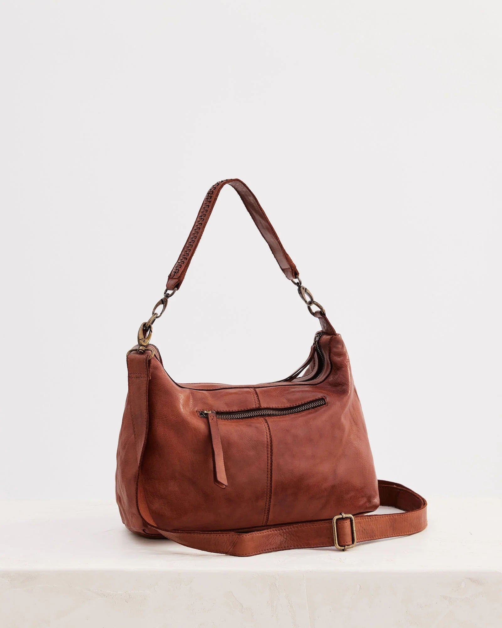 Juju & Co Signature Slouchy Bag - Cognac