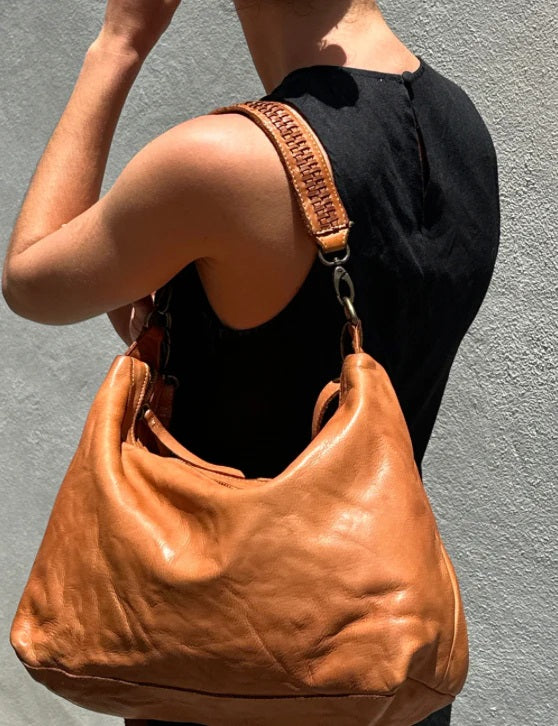 Juju & Co Signature Slouchy Bag - Tan
