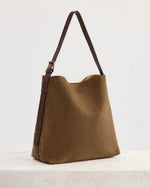 Load image into Gallery viewer, Juju &amp; Co Suede Cabas Tote Chestnut
