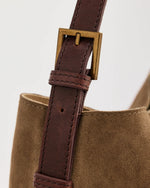 Load image into Gallery viewer, Juju &amp; Co Suede Cabas Tote Chestnut
