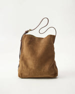 Load image into Gallery viewer, Juju &amp; Co Suede Cabas Tote Chestnut
