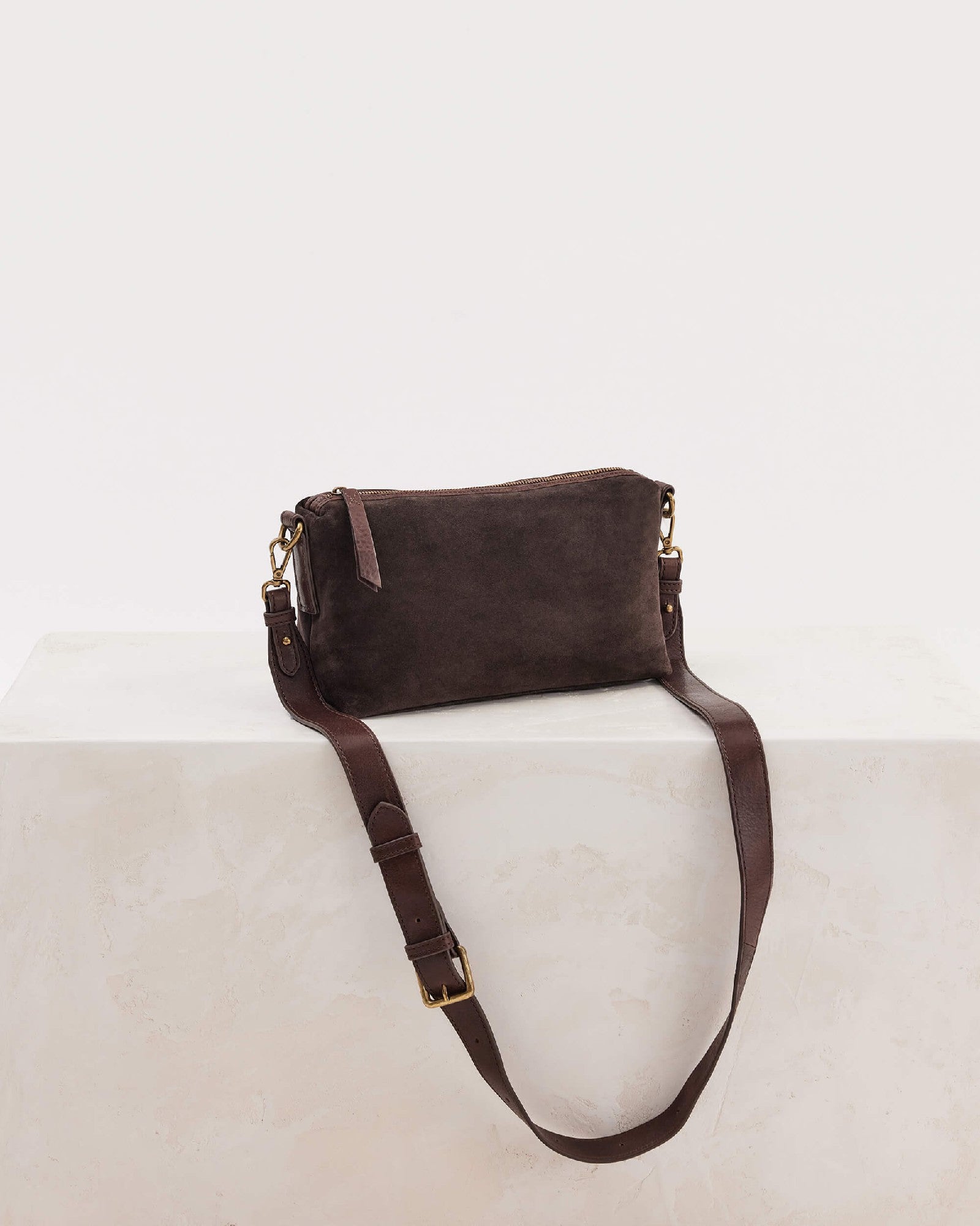 Juju & Co Suede Teddy Bag Chocolate