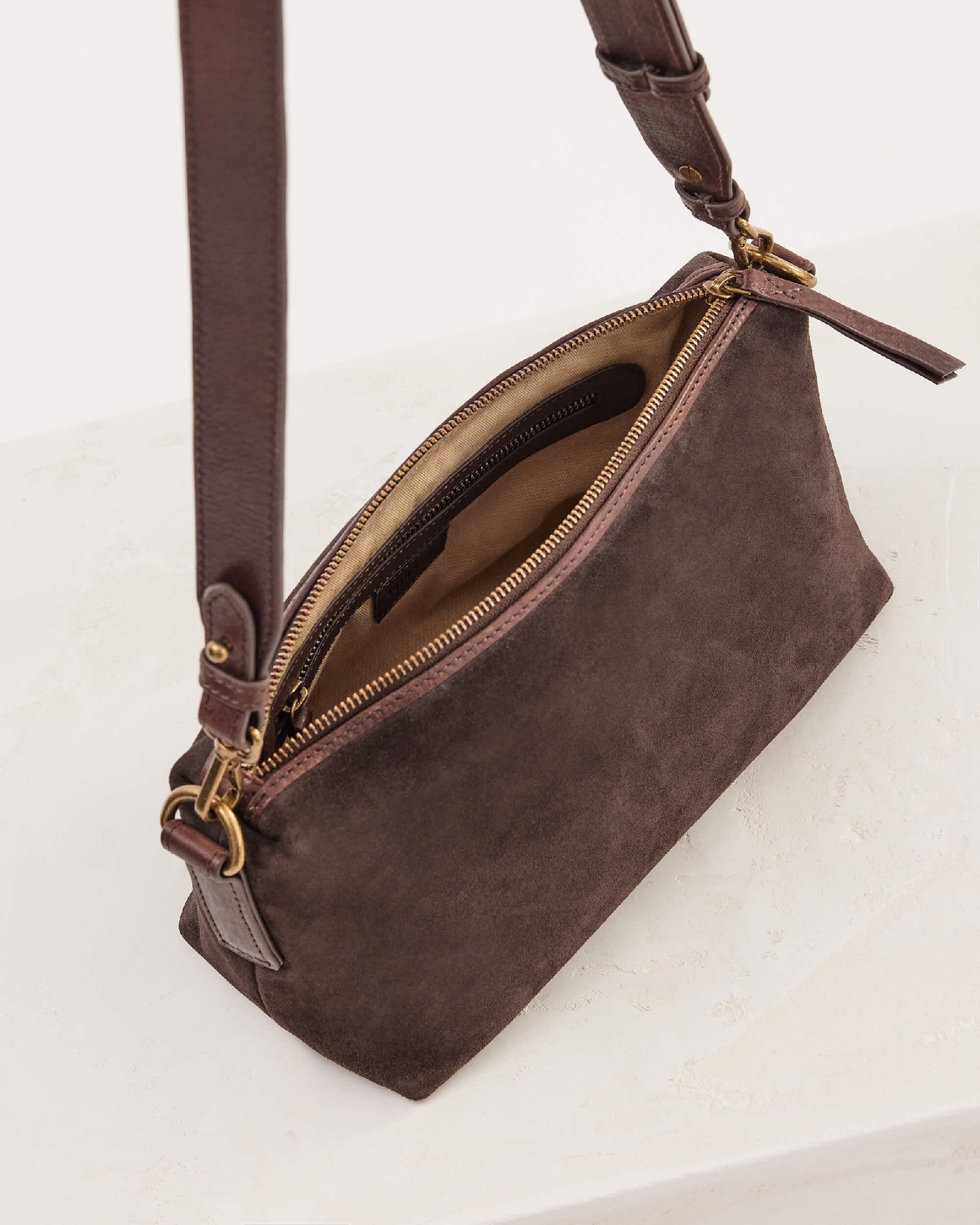 Juju & Co Suede Teddy Bag Chocolate