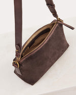 Load image into Gallery viewer, Juju &amp; Co Suede Teddy Bag Chocolate
