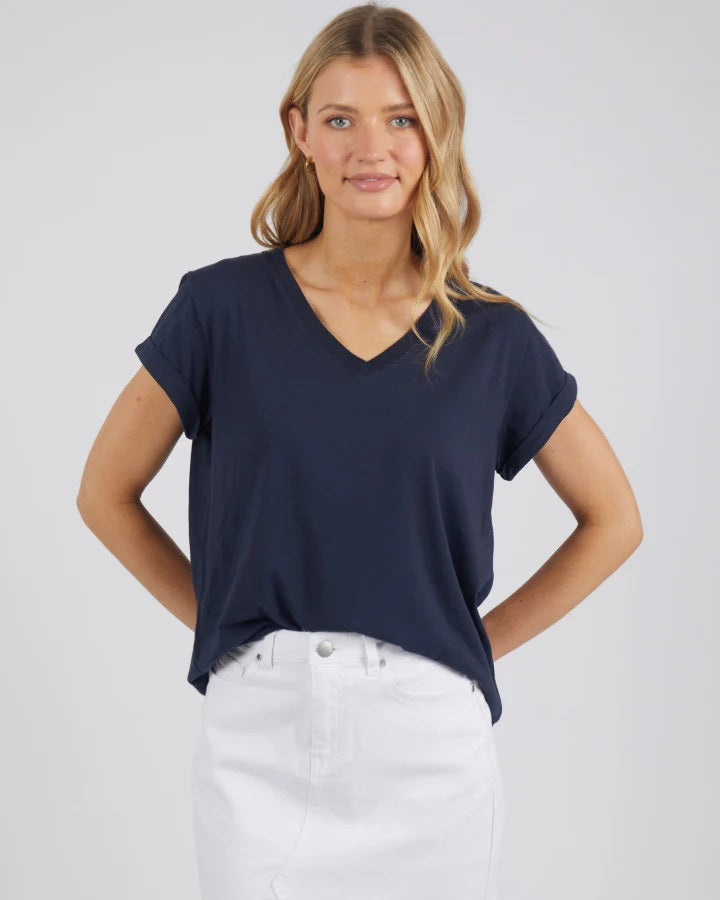 Foxwood Manly Vee Tee Navy [sz:8]