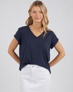 Load image into Gallery viewer, Foxwood Manly Vee Tee Navy [sz:16]
