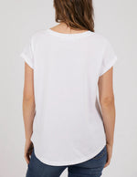 Load image into Gallery viewer, Foxwood Manly Vee Tee White
