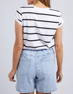 Load image into Gallery viewer, Foxwood Manly Tee White Stripe

