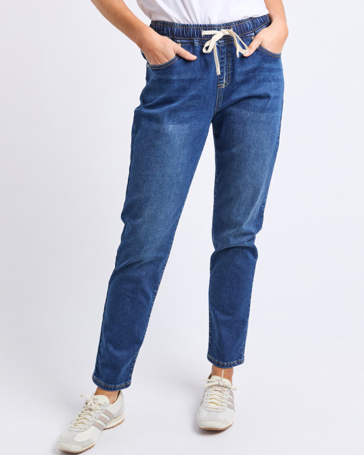 Foxwood Juliette Jogger Jean Vintage Blue [sz:8]