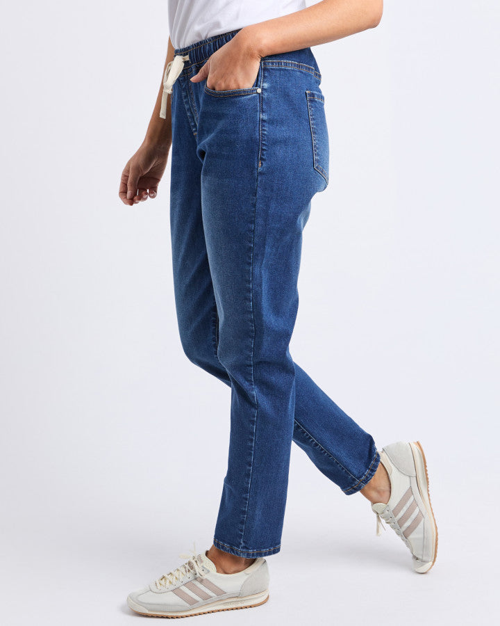Foxwood Juliette Jogger Jean Vintage Blue [sz:8]