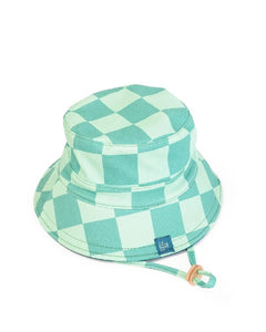 The Somewhere Co Blue & Mint Reversible Mini Bucket Hat