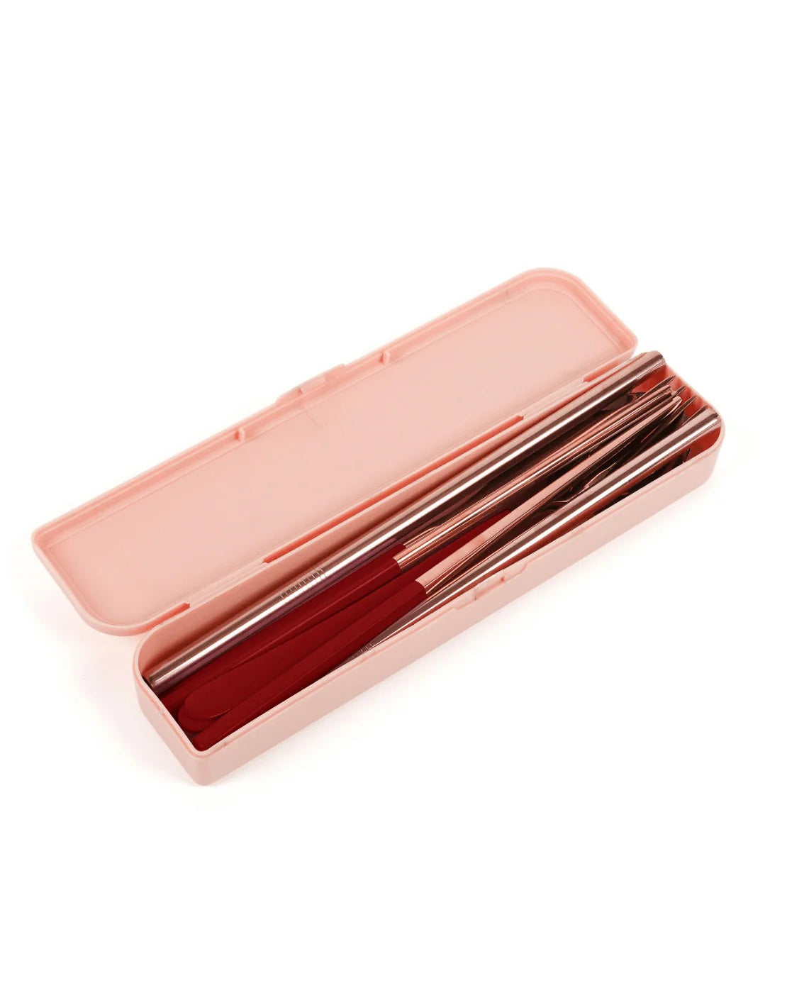 The Somewhere Co Take Me Away Cutlery Kit - Rose Gold With Burgundy Handle