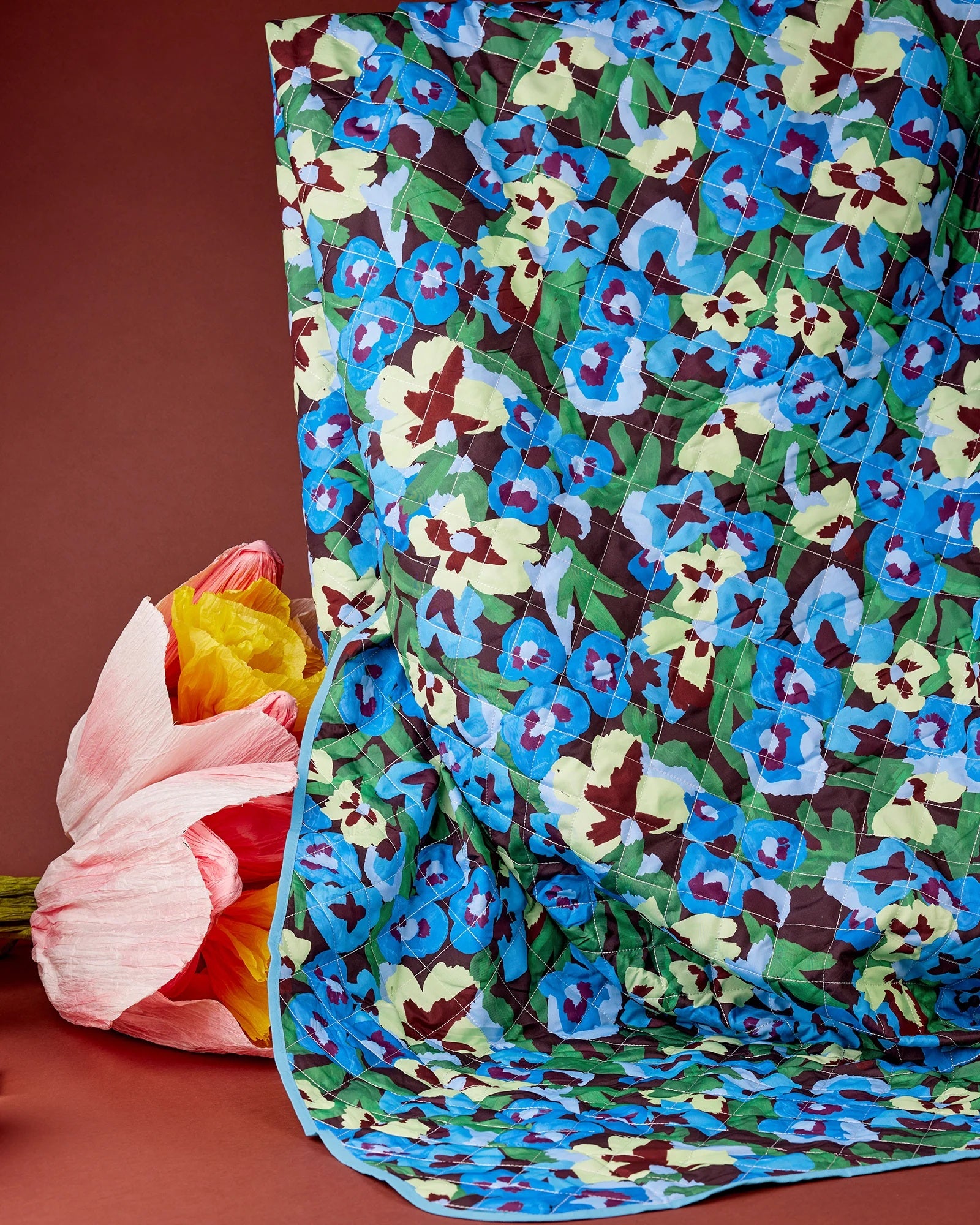 The Somewhere Co Pansy Patch Xl Picnic Rug