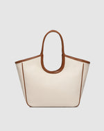Load image into Gallery viewer, Louenhide Alexandra Tote Bag - Canvas/tan
