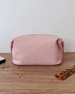 Load image into Gallery viewer, Louenhide Lucinda Woven Cosmetic Case - Pink
