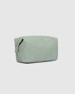 Load image into Gallery viewer, Louenhide Lucinda Woven Cosmetic Case - Sage Green
