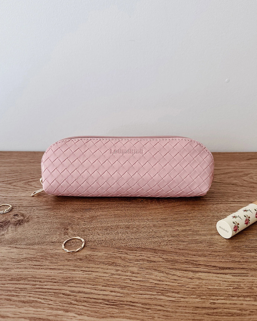 Louenhide Jayne Woven Makeup Bag - Pink