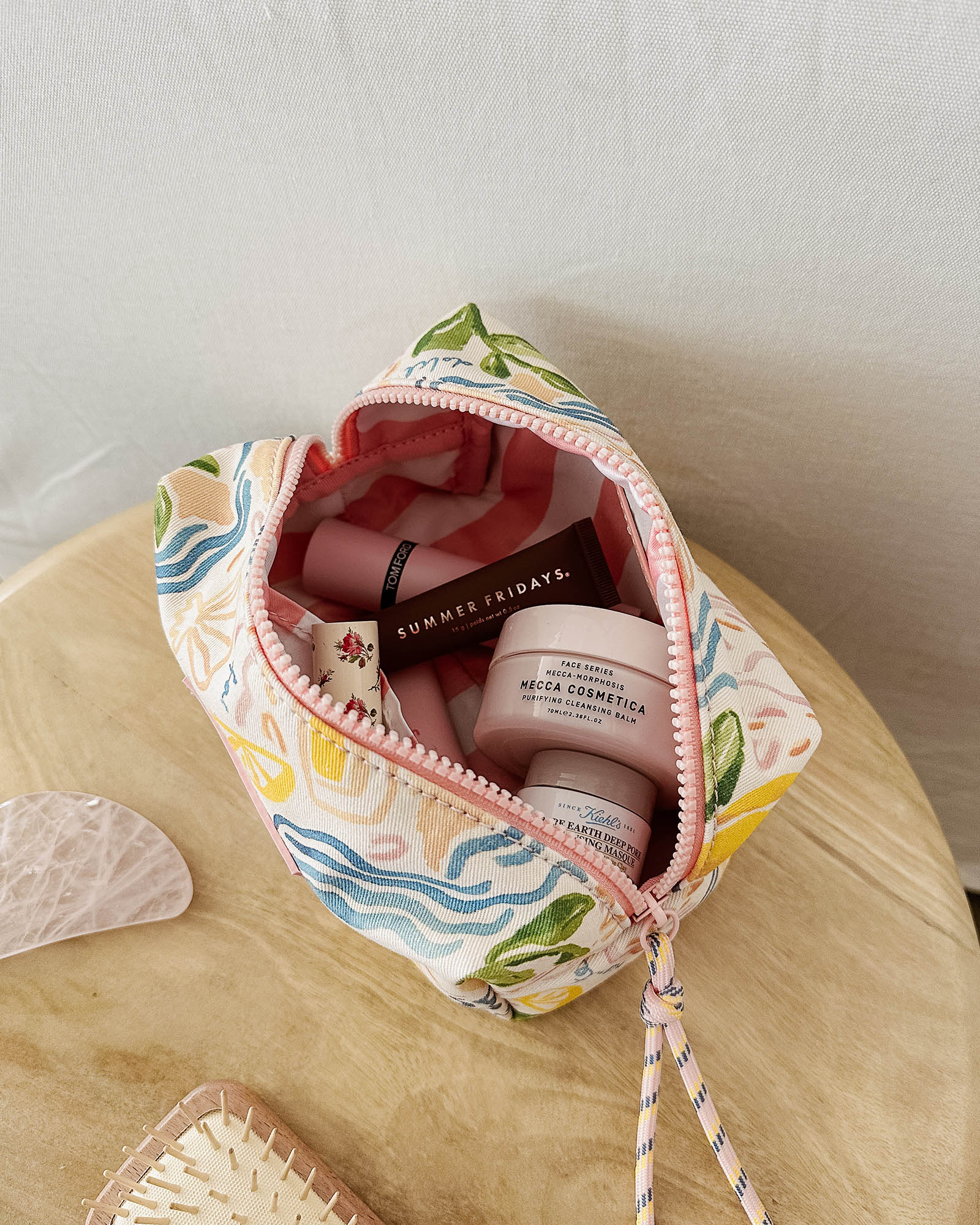 Louenhide Bambi Makeup Bag - Canvas Lemon Print