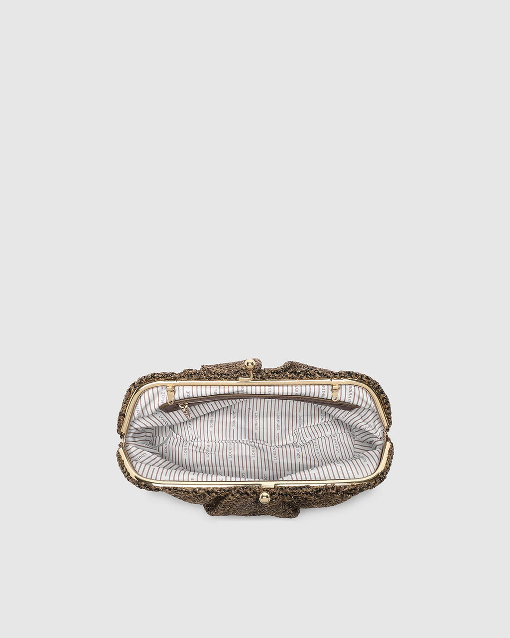 Louenhide Goldie Clutch - Raffia Chocolate