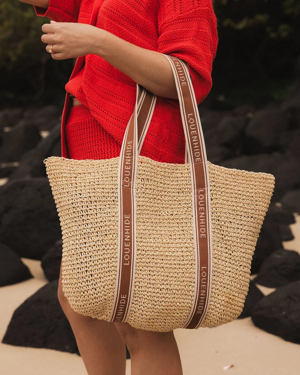 Louenhide Bali Beach Bag - Natural Tan Raffia