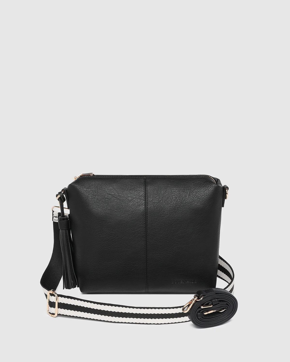 Louenhide Daisy Stripe Crossbody Bag - Black