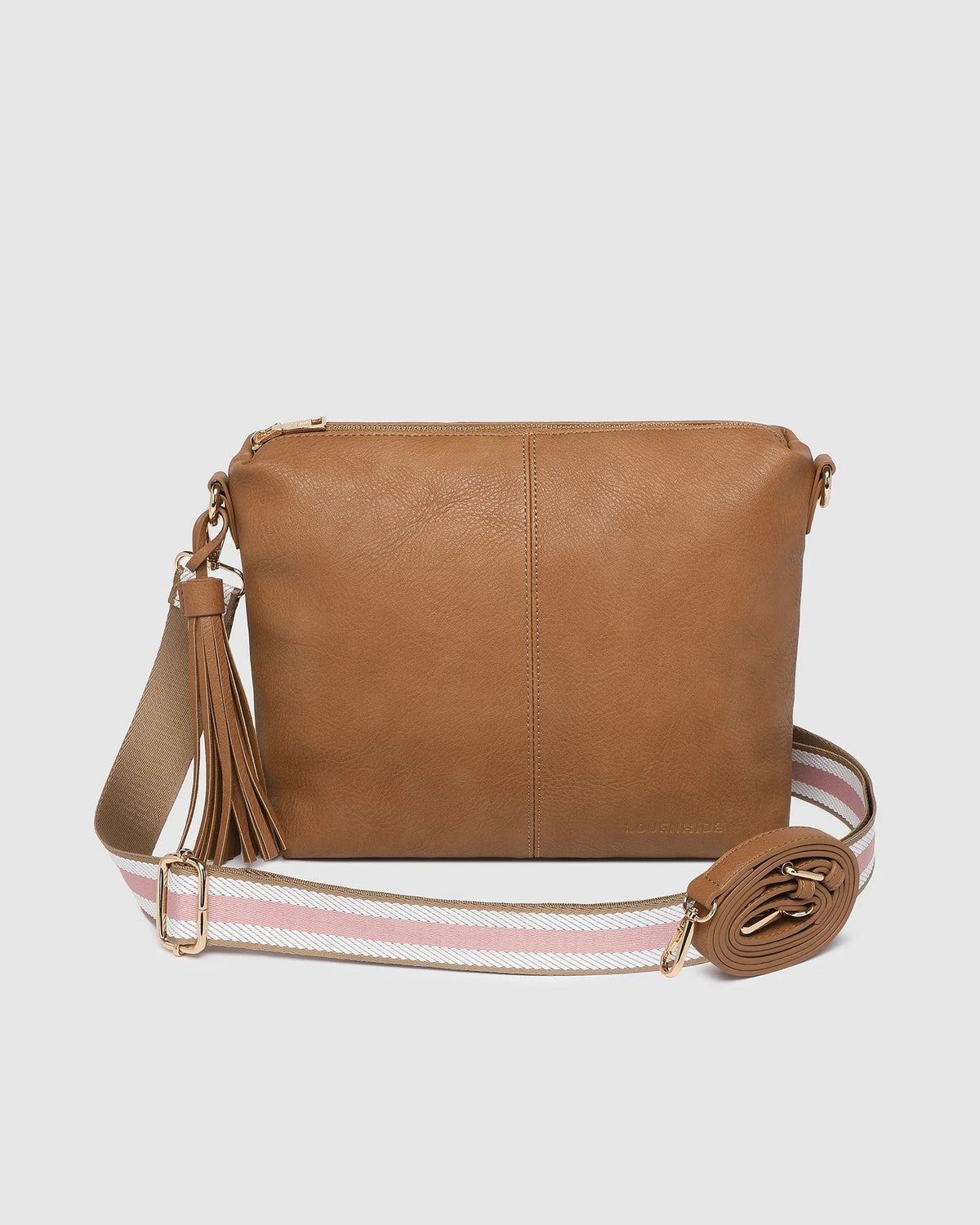 Louenhide Daisy Stripe Crossbody Bag - Camel