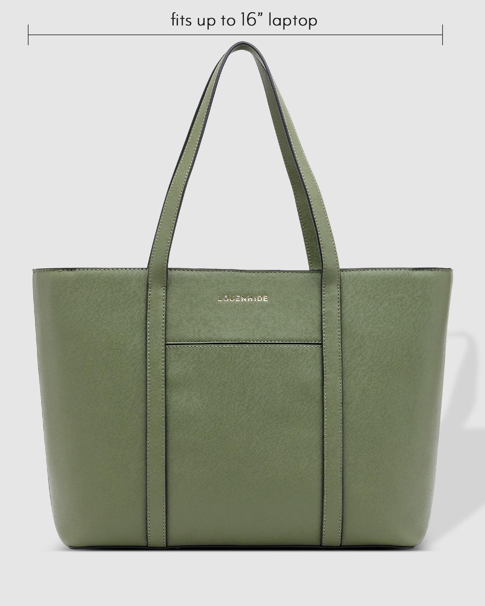 Louenhide Malibu Laptop Tote Bag Sage Green