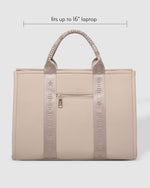 Load image into Gallery viewer, Louenhide Manhattan Logo Tote Bag Biscotti
